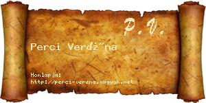 Perci Veréna névjegykártya